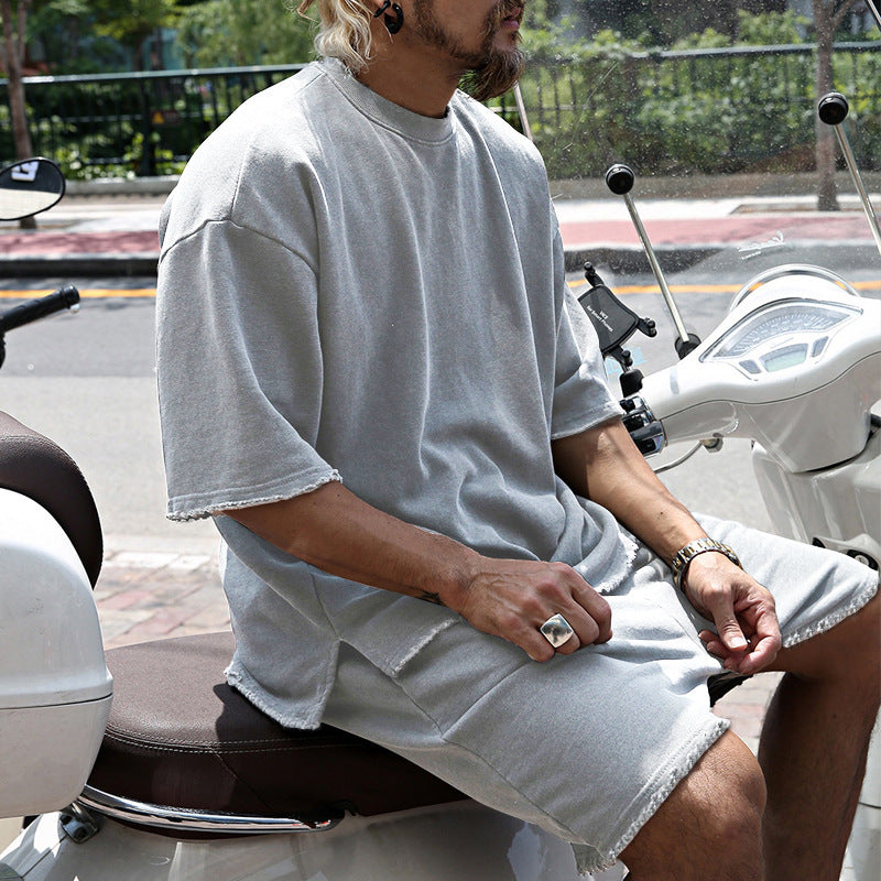 Men's Relaxed Fit Short Sleeve Top & Shorts Set