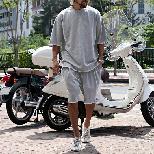 Men's Relaxed Fit Short Sleeve Top & Shorts Set