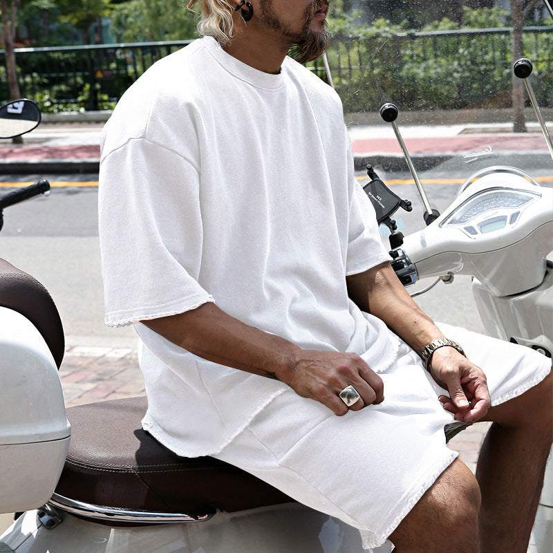 Men's Relaxed Fit Short Sleeve Top & Shorts Set