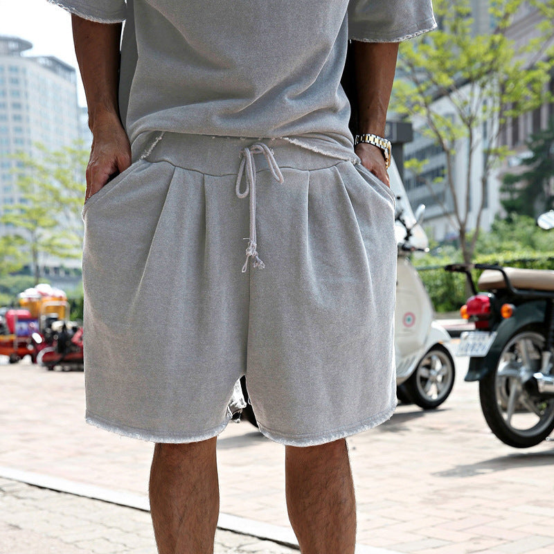 Men's Relaxed Fit Short Sleeve Top & Shorts Set