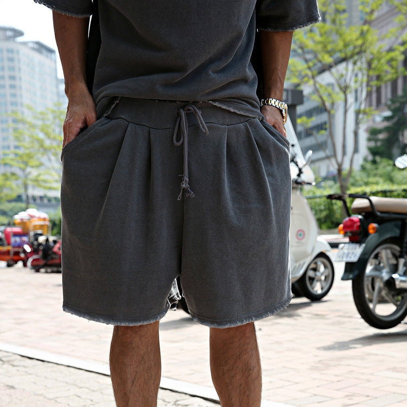Men's Relaxed Fit Short Sleeve Top & Shorts Set