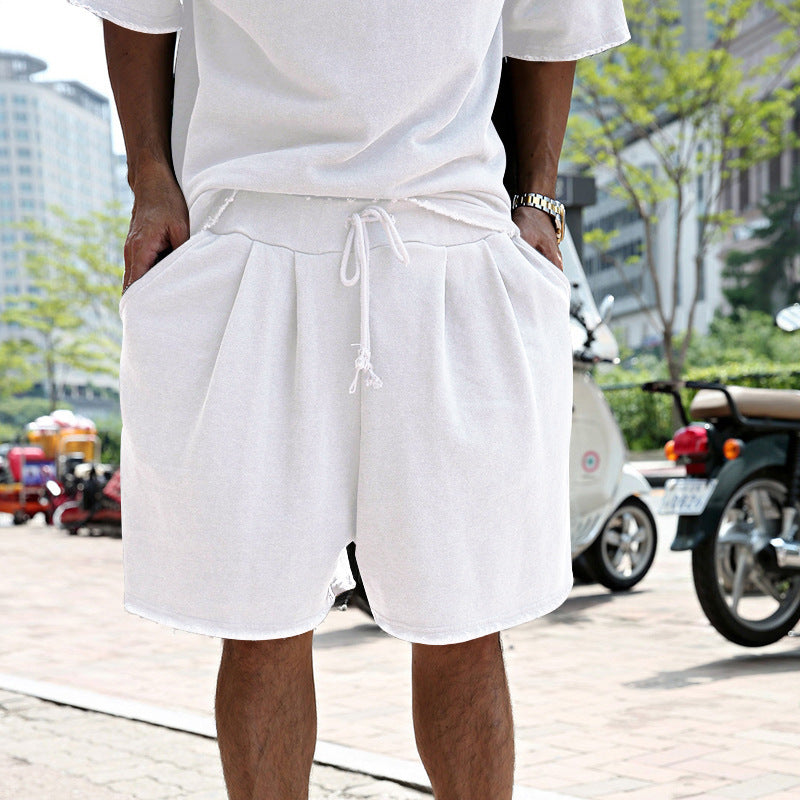 Men's Relaxed Fit Short Sleeve Top & Shorts Set